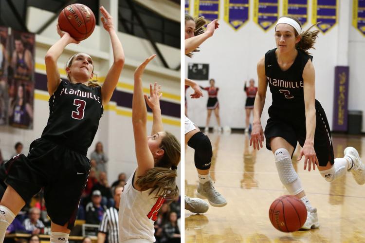 Plainville junior Aubree Dewey has averaged at least 16 points per game in each of her first three seasons of high school basketball. (Photos by Everett Royer, KSportsImages.com)