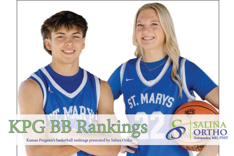 After missing a majority of the season’s first five games, Brady Hurla is back to full health and leading the eighth ranked St. Marys Bears with 18 points per game. Meanwhile, Hayden Heim has the St. Marys girls just outside of the rankings with tough losses to Olpe, Centralia and Riley County prior to the winter break. She's averaging nearly 27 points per game. (Photo: Heather Kindall Photography)