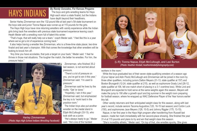 Hays High entered the season with high expectations - as outlined in our feature in the Winter Edition - and they enter the postseason in search of hardware. (To read the entire feature click on eEdition at kansaspregame.com)