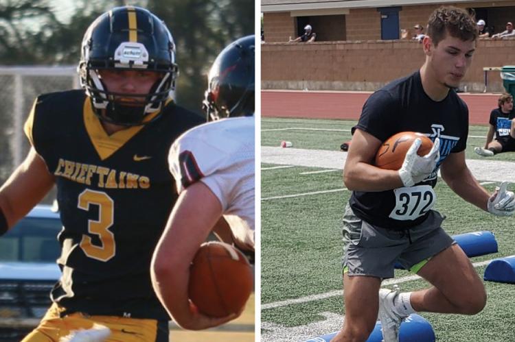 Kansas Pregame 8-Man Top 8: Gatlin Jewell (Left photo by Lynn Thrun, right photo by John Baetz)