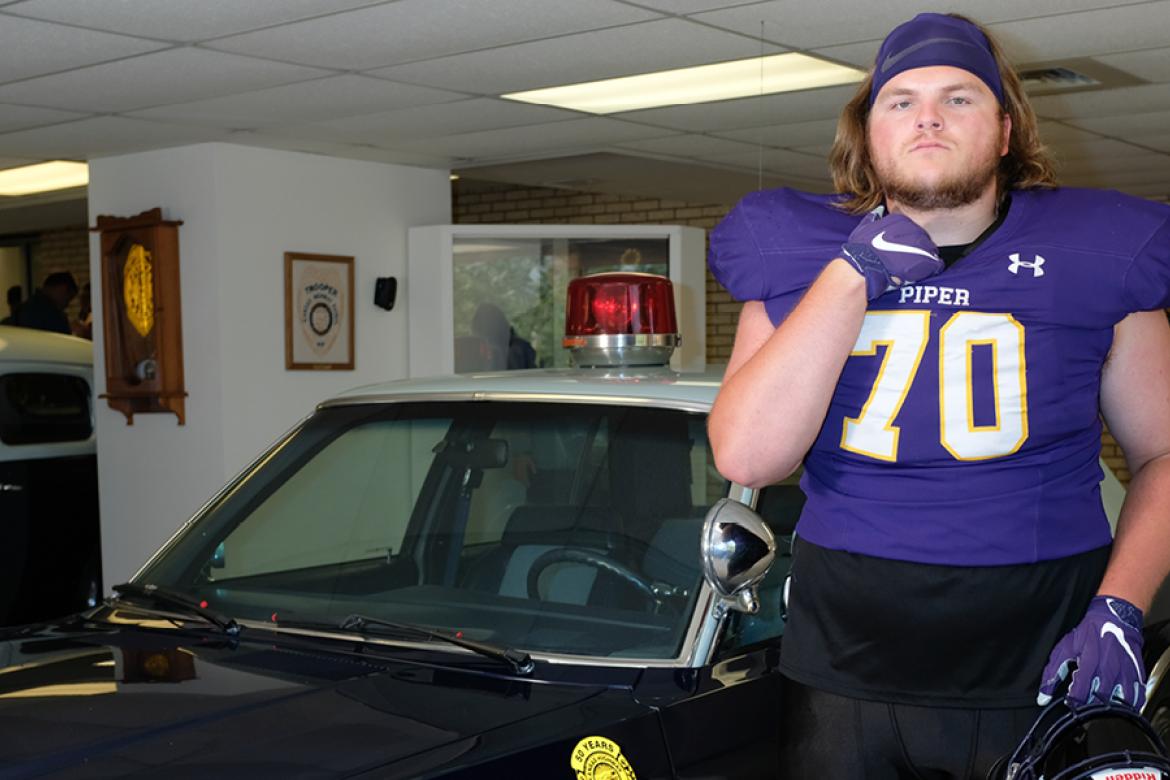 (Photo, by Joey Bahr, from the Kansas Pregame cover shoot at the Kansas Highway Patrol Training Academy in Salina in May, 2022)