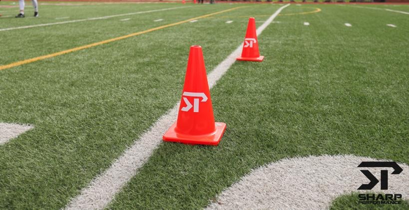 The 2021 Free Sharp Performance Combine was held at USD #305 District Stadium in Salina, Saturday, April 17th, with dozens of Kansas athletes tested in a professional combine format. (Photo by Rayne Schmidtberger)