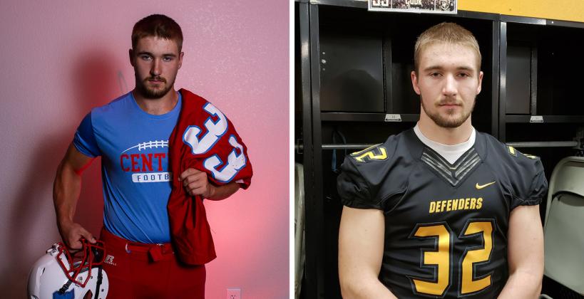 Central-Burden's Clayton Cook, featured in our "Weighting Game" feature, signed with Dordt College in Iowa. (Left photo by Joey Bahr, right photo courtesy Clayton Cook)