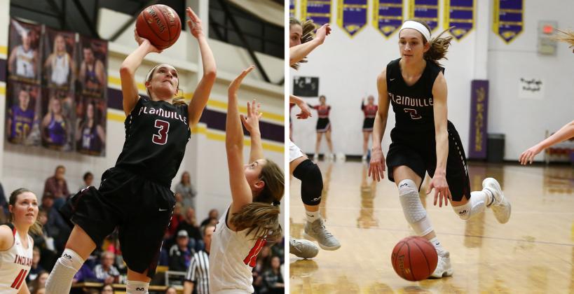 Plainville junior Aubree Dewey has averaged at least 16 points per game in each of her first three seasons of high school basketball. (Photos by Everett Royer, KSportsImages.com)