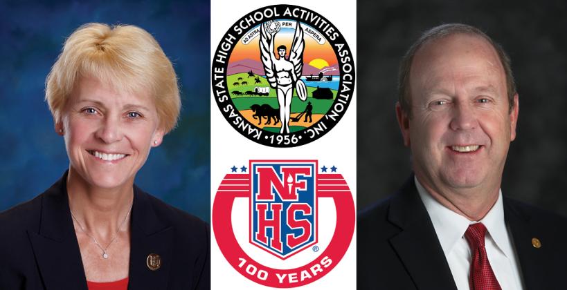 Dr. Karissa Niehoff, CEO of the National Federation of State High School Associations, and Bill Faflick, Executive Director of the Kansas State High School Activities Association. (Submitted Photos)