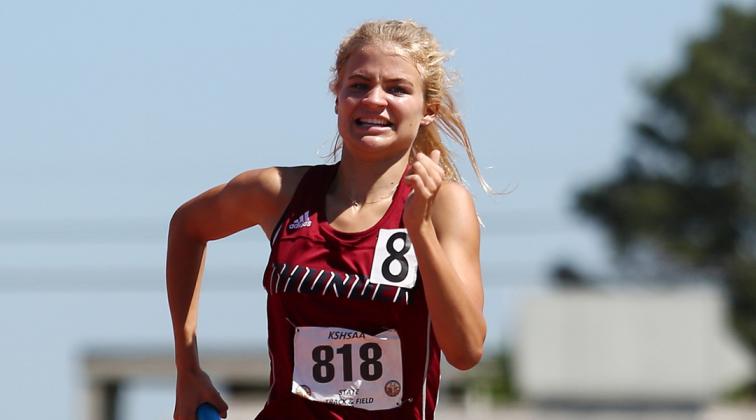St. James Academy junior Katie Moore will lead the Thunder distance runners in their quest for an elusive state title. (Photo by Everett Royer, KSportsImages.com)