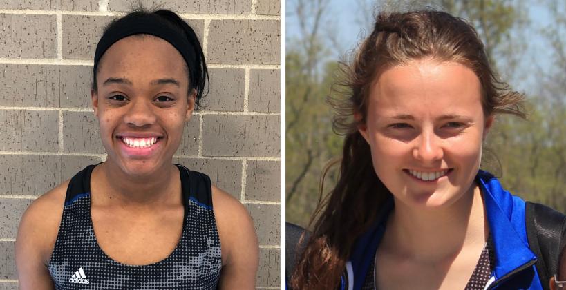 Olathe Northwest seniors Jaleesa McWashington (left) and Maddi Righter are two of 6A's best jumpers. (Courtesy Photos)