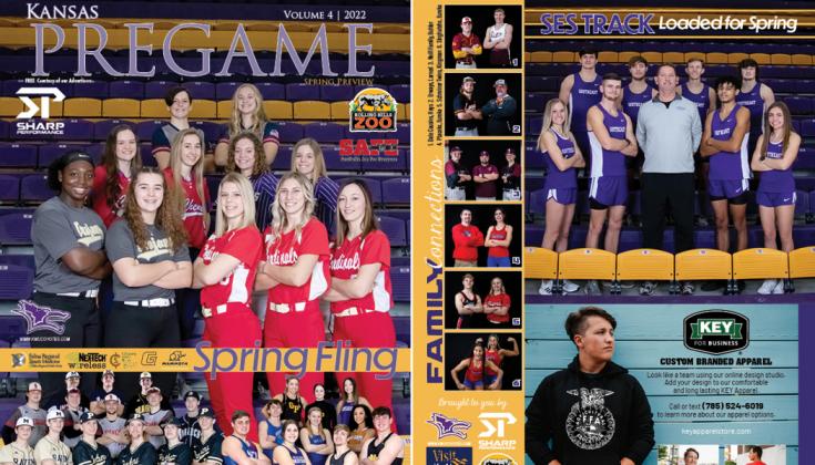 Check out the Kansas Pregame Spring 2022 front and back covers and look for the digital and hard copy releases soon! (Photos by Connor Waltz, design by Becky Rathbun)