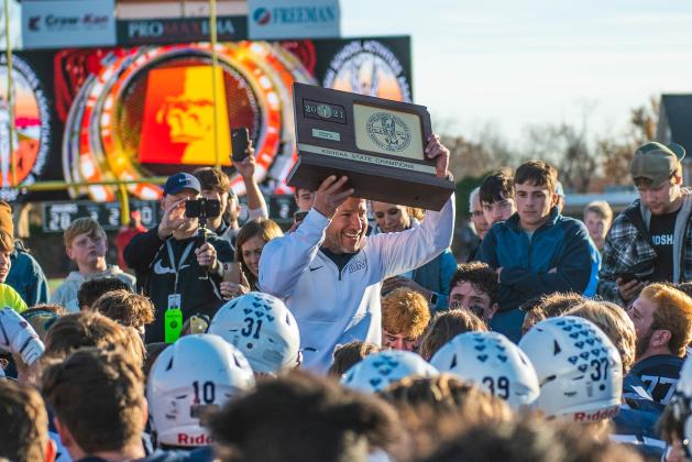 Mill Valley looked like the state's most complete team in their dominant Week 1 victory over Olathe Northwest and together with Andale appear to be most well-equipped to win another State Title. (Photo: Lori Wood Habiger, Center Stage Photography)
