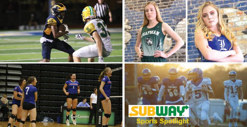 Wichita Northwest/Bishop Carroll, Chapman's Taylor Briggs and Lincoln's Jaycee Vath, Wabaunsee volleyball and the Parson/Iola game are just a few of the items featured in our new Subway Sports Spotlight. (Photo credit, clockwise from top left: Anna Harter, Everett Royer/KSportsImages.com, Erick Mitchell/Iola Register, Everett Royer/KSportsImages.com)