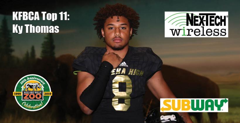 KFBCA Top 11: Ky Thomas, brought to you by Nex-Tech Wireless, Rolling Hills Zoo and Subway. (Photo by Everett Royer, KSportsImages.com)
