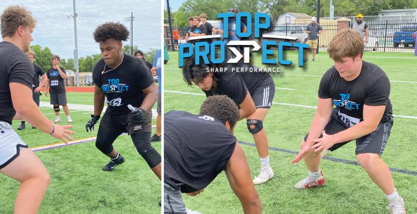 The offensive line group presented possibly the best group of players in attendance at Monday's Sharp Performance Top Prospect event in Salina. (Photos by Josh Warner)