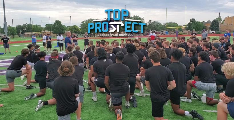 Former NFL strength coach Russ Riederer addresses the athletes prior to Monday's Top Prospect event at KWU. (Photo by John Baetz)