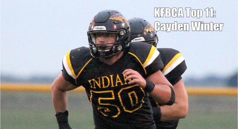 KFBCA Top 11: Andale lineman Cayden Winter, #50 (Photo by Lance Reid)