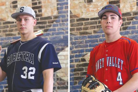 Sabetha junior Gabe Garber (left) is looking to lead his team back to the state tournament. Caney Valley junior Jace Kaminska enjoyed an excellent season, but the Bullpups season came to an end with a loss to Girard 8-0 in the regional opener. (Photos by Everett Royer, KSportsImages.com)