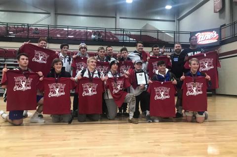 Fresh of a win at the Ram Duals in Owasso, Oklahoma, last weekend 5A's top-ranked Goddard Lions will try to defend their Rocky Welton Invitational title this weekend. (Photo by Jammie Atkins)