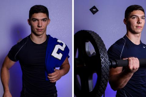 Holton defensive end Richard Aguirre, part of our "Weighting Game" feature, will play at McPherson College. (Photos by Joey Bahr) Holton defensive end Richard Aguirre, part of our "Weighting Game" feature, will play at McPherson College. (Photos by Joey Bahr)