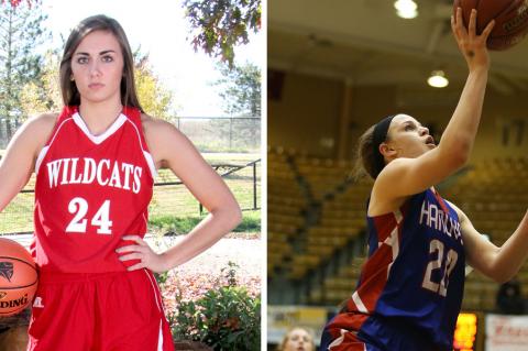 Emilee Ebert (left) and Macy Doebele showed why the Twin Valley League is one of the toughest in the state with their standout performances at Saturday's KBCA All-Star game. (File Photos)