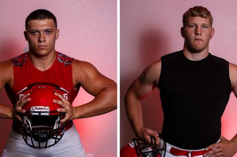 Conway Springs strongmen Chase Ast (left) and Daniel Becker, who were part of our "Weighting Game" feature, will play Division II football. Ast at Washburn and Becker at Emporia State. (Photos by Joey Bahr) Conway Springs strongmen Chase Ast (left) and Daniel Becker, who were part of our "Weighting Game" feature, will play Division II football. Ast at Washburn and Becker at Emporia State. (Photos by Joey Bahr)