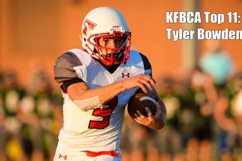 KFBCA Top 11: Tonganoxie running back Tyler Bowden, #3 (Photo by Nick Verenbec, www.nickverbenecphotography.com)