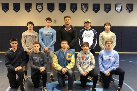 Chanute hopes to be a factor in the 4A championship race with 10 qualifiers and the top ranking entering the tournament. Front row, left-to-right: Colton Seely, Trent Clements, Dalton Misener, Kolton Misener, Parker Winder. Back row, left-to-right: Brady McDonald, Brayden Dillow, Qualin Powell, Tuker Davis, Logan McDonald. (Courtesy Photo)