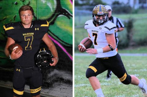 8-Man I Top 8: Hunter Engle (Photos: L-Bree McReynolds-Baetz; R-Gordon Smith)