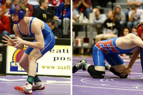 Kendall (left) and Kolby Beitz continue their quest for consecutive state titles - potentially the third straight for Kendall, the second for Kolby. (Photos by Everett Royer, KSportsImages.com)