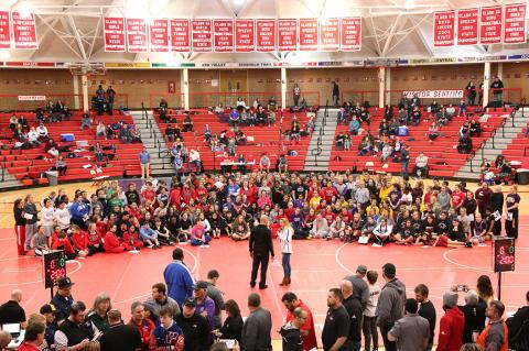 This Friday the state of Kansas will play host to the first KSHSAA sanctioned girls' wrestling Regionals. This photo is from last year's unofficial girls' State Championships. (Photo by Everett Royer, KSportsImages.com)