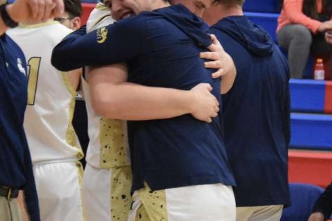 Ben Marrs (blue hoodie) hugs his brother Jason Marrs. (Photo: Eva Matteucci) Ben Marrs (blue hoodie) hugs his brother Jason Marrs. (Photo: Eva Matteucci)