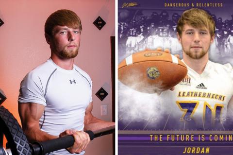Two-time "Weighting Game" feature subject Jordan Schippers, an all-around athlete from Colby, will play at Western Illinois. (Photo by Joey Bahr, edit courtesy Jordan Schippers) Two-time "Weighting Game" feature subject Jordan Schippers, an all-around athlete from Colby, will play at Western Illinois. (Photo by Joey Bahr, edit courtesy Jordan Schippers)