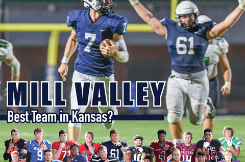 In spite of a narrow loss to Arkansas power Bentonville last week Mill Valley still looks like the most complete team in all of Kansas football. A highly anticipated game with Lawrence was cancelled due to a positive COVID test by a Chesty Lion, but the Jags were able to schedule a game with another top 6A program, Gardner-Edgerton, tonight at 7 p.m. (Photo by Lori Wood Habiger) In spite of a narrow loss to Arkansas power Bentonville last week Mill Valley still looks like the most complete team in all of Kansas football. A highly anticipated game with Lawrence was cancelled due to a positive COVID test by a Chesty Lion, but the Jags were able to schedule a game with another top 6A program, Gardner-Edgerton, tonight at 7 p.m. (Photo by Lori Wood Habiger)