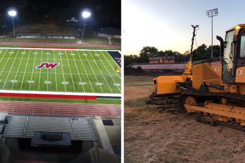 Jeff West and Girard are just two of many fields resurfaced by Kansas Turf (Photos courtesy Kansas Turf)
