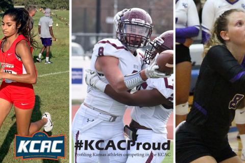 Aubry Donley, Tanner Galliart and Hanna White are just three of the Kansas natives excelling in the KCAC. (Photos courtesy the KCAC)