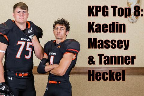Kansas Pregame 8-Man Top 8: Tanner Heckel and Kaedin Massey, Lyndon (Photo: Heather Kindall Photography)