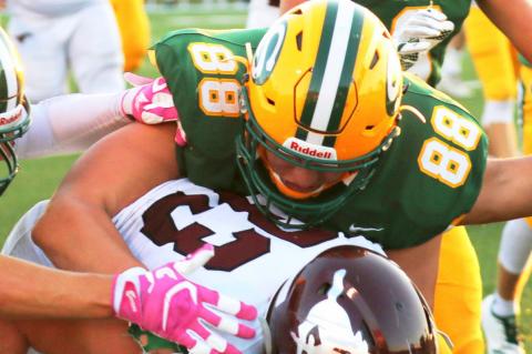 Salina South defensive end Isaac Mitchell, who was featured as part of our coverage of the Sharp Performance Top Prospect Camp, plans to play in the Ivy League at Yale. (Photo by Huey Counts) Salina South defensive end Isaac Mitchell, who was featured as part of our coverage of the Sharp Performance Top Prospect Camp, plans to play in the Ivy League at Yale. (Photo by Huey Counts)