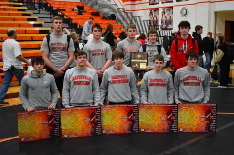 Marysville is sending 10 wrestlers to state including five regional champions. (Photo courtesy MHS Bulldog Boosters)