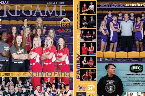 Check out the Kansas Pregame Spring 2022 front and back covers and look for the digital and hard copy releases soon! (Photos by Connor Waltz, design by Becky Rathbun)