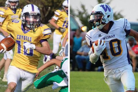 Kansas Pregame 6-Man Top 6: Dalton Mackley (Left photo by Linsey Bussen; right photo by Sheila Allen)