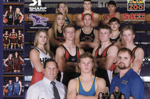 The cover of the 2021 Winter Edition features basketball players and wrestlers from across Kansas. (Photos by RJ Forbus and Connor Waltz)