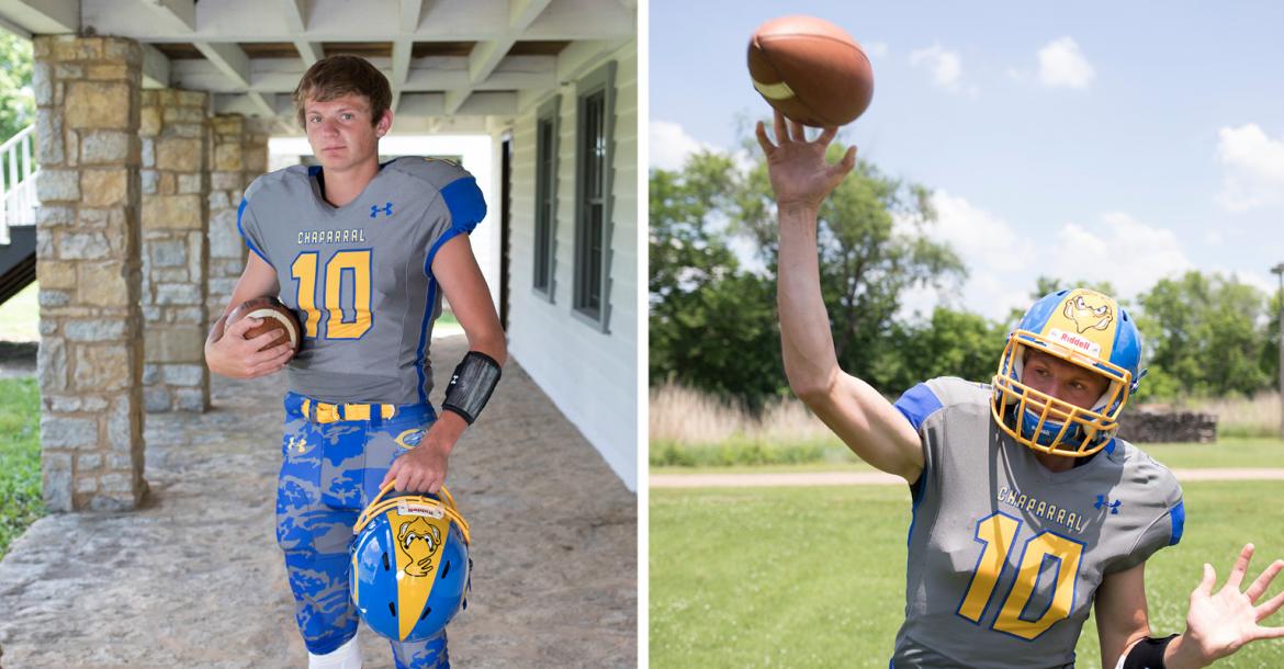 Chaparral QB and safety Jake Burke, Roadrunner head coach Justin Burke's son, was one of the top players in class 2A this season. He plans to play collegiately at Pittsburg State. (Photos by Derek Livingston)