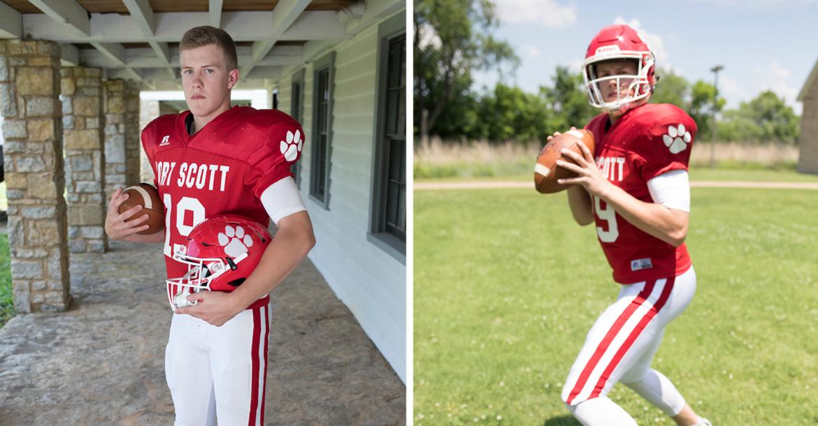 Matt Campbell played quarterback during his senior year in his father's final season as head coach at Fort Scott. (Photos by Derek Livingston)