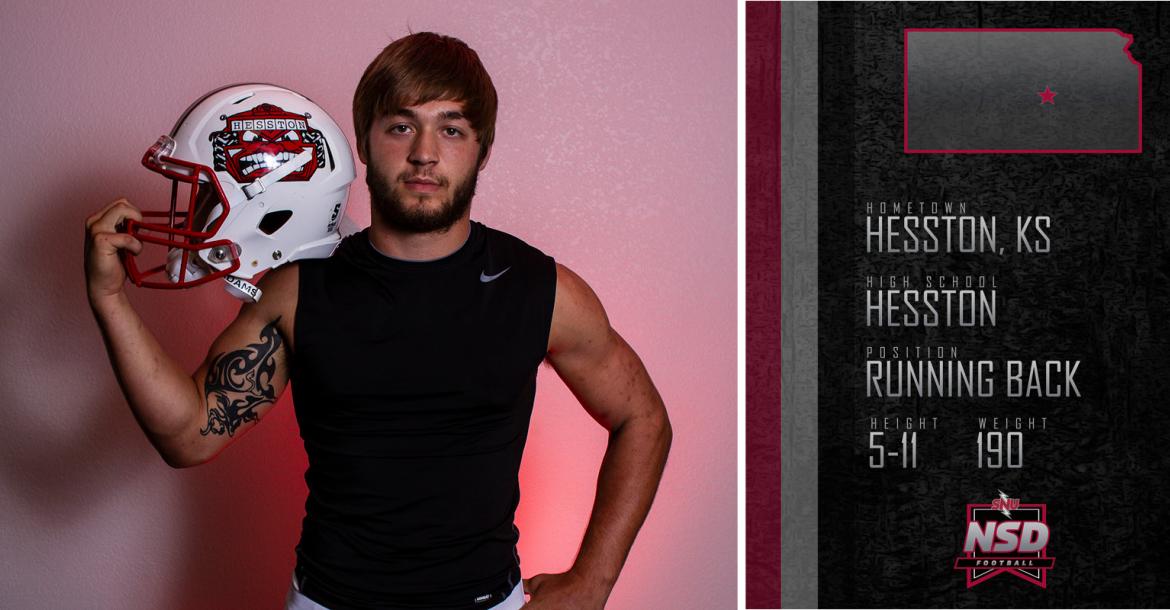 Hesston's Parker Roth, part of the 2018 "Weighting Game" feature, signed with Southern Nazarene in Oklahoma. (Photo by Joey Bahr, edit from Southern Nazarene)